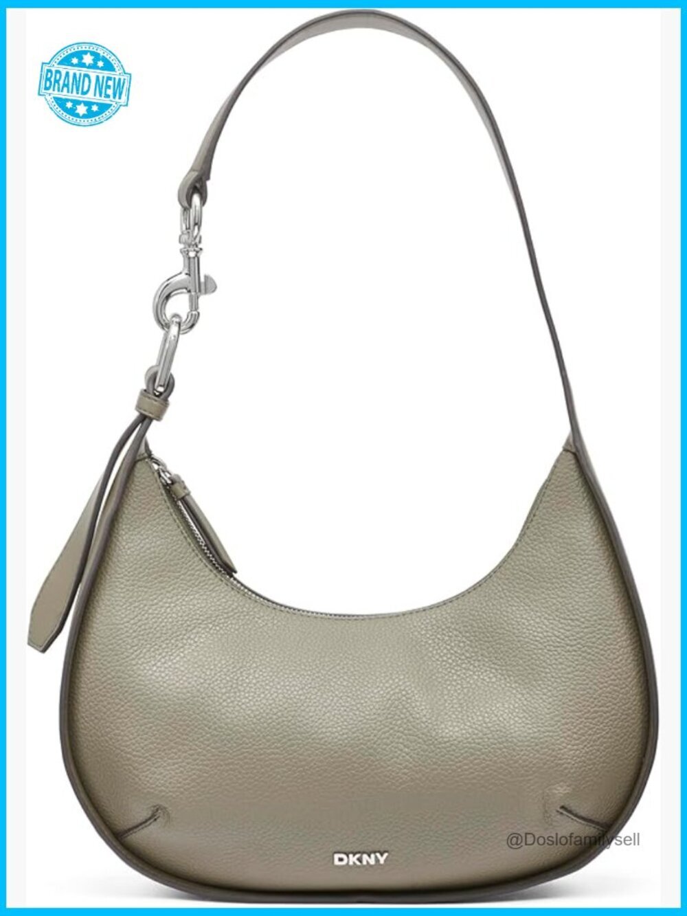 Hobo Bag Polyurethane Shoulder Bag Zipper Closure Medium Crossbody